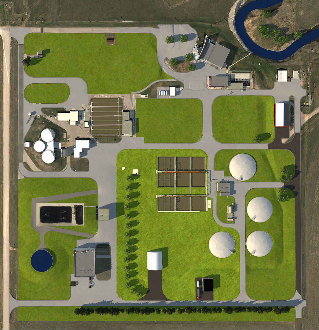 Rendering of completed Water Reclamation Facility